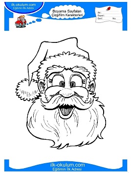 Çocuklar İçin Noel Baba Boyama Sayfaları 